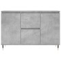 Grauer Beton-Engineered-Holz-Sideboard 104x35x70 cm von vidaXL, Sideboards - Ref: Foro24-827200, Preis: 94,86 €, Rabatt: %