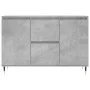 Grauer Beton-Engineered-Holz-Sideboard 104x35x70 cm von vidaXL, Sideboards - Ref: Foro24-827200, Preis: 93,44 €, Rabatt: %