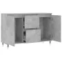 Grauer Beton-Engineered-Holz-Sideboard 104x35x70 cm von vidaXL, Sideboards - Ref: Foro24-827200, Preis: 93,44 €, Rabatt: %