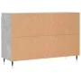 Grauer Beton-Engineered-Holz-Sideboard 104x35x70 cm von vidaXL, Sideboards - Ref: Foro24-827200, Preis: 93,44 €, Rabatt: %