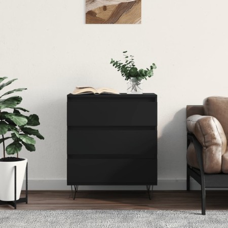 Aparador de madera contrachapada negro 60x35x70 cm de vidaXL, Aparadores - Ref: Foro24-827181, Precio: 84,66 €
