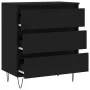 Schwarzes Sperrholz-Sideboard 60x35x70 cm von vidaXL, Sideboards - Ref: Foro24-827181, Preis: 80,03 €, Rabatt: %