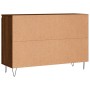 Aparador de madera de ingeniería marrón roble 104x35x70 cm