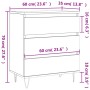 Sideboard aus Sonoma-Eichensperrholz, 60 x 35 x 70 cm von vidaXL, Sideboards - Ref: Foro24-827183, Preis: 71,32 €, Rabatt: %