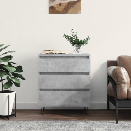 Aparador de madera contrachapada gris hormigón 60x35x70 cm de vidaXL, Aparadores - Ref: Foro24-827184, Precio: 63,09 €, Descu...