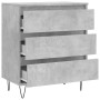Aparador de madera contrachapada gris hormigón 60x35x70 cm de vidaXL, Aparadores - Ref: Foro24-827184, Precio: 63,09 €, Descu...