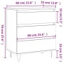 Aparador de madera contrachapada gris hormigón 60x35x70 cm de vidaXL, Aparadores - Ref: Foro24-827184, Precio: 63,09 €, Descu...