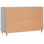 Aparador de madera de ingeniería gris Sonoma 104x35x70 cm