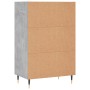 Hohes Sideboard aus betongrauem Holzwerkstoff, 57 x 35 x 90 cm von vidaXL, Sideboards - Ref: Foro24-827224, Preis: 55,58 €, R...
