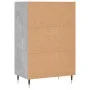 Hohes Sideboard aus betongrauem Holzwerkstoff, 57 x 35 x 90 cm von vidaXL, Sideboards - Ref: Foro24-827224, Preis: 55,58 €, R...