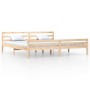 Estructura de cama madera maciza 200x200 cm de vidaXL, Camas y somieres - Ref: Foro24-814839, Precio: 126,09 €, Descuento: %