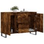 Aparador de madera de ingeniería roble ahumado 104x35x70 cm de vidaXL, Aparadores - Ref: Foro24-827217, Precio: 101,75 €, Des...
