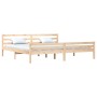 Estructura de cama madera maciza 200x200 cm