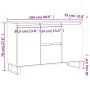 Sideboard aus geräuchertem Eichenholzwerkstoff, 104 x 35 x 70 cm von vidaXL, Sideboards - Ref: Foro24-827217, Preis: 93,55 €,...