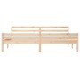 Estructura de cama madera maciza 200x200 cm