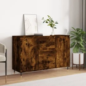Smoked oak engineered wood sideboard 104x35x70 cm by vidaXL, Sideboards - Ref: Foro24-827201, Price: 86,94 €, Discount: %