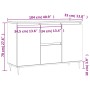 Sideboard aus geräuchertem Eichenholzwerkstoff, 104 x 35 x 70 cm von vidaXL, Sideboards - Ref: Foro24-827201, Preis: 89,19 €,...