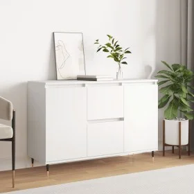 White engineered wood sideboard 104x35x70 cm by vidaXL, Sideboards - Ref: Foro24-827196, Price: 92,24 €, Discount: %