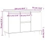 Weißes Sideboard aus Holzwerkstoff, 104 x 35 x 70 cm von vidaXL, Sideboards - Ref: Foro24-827196, Preis: 92,24 €, Rabatt: %