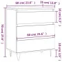 Sideboard aus braunem Eichensperrholz, 60 x 35 x 70 cm von vidaXL, Sideboards - Ref: Foro24-827187, Preis: 66,78 €, Rabatt: %