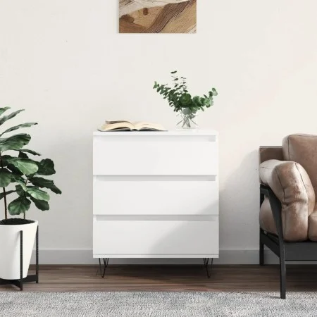 Weißes Sperrholz-Sideboard 60x35x70 cm von vidaXL, Sideboards - Ref: Foro24-827180, Preis: 71,41 €, Rabatt: %