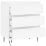 Weißes Sperrholz-Sideboard 60x35x70 cm von vidaXL, Sideboards - Ref: Foro24-827180, Preis: 71,41 €, Rabatt: %