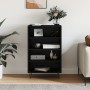 Tall black engineered wood sideboard 57x35x90 cm by vidaXL, Sideboards - Ref: Foro24-827229, Price: 55,82 €, Discount: %