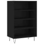 Tall black engineered wood sideboard 57x35x90 cm by vidaXL, Sideboards - Ref: Foro24-827229, Price: 55,24 €, Discount: %