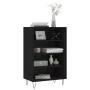 Tall black engineered wood sideboard 57x35x90 cm by vidaXL, Sideboards - Ref: Foro24-827229, Price: 55,24 €, Discount: %