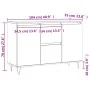 Weißes Sideboard aus Holzwerkstoff, 104 x 35 x 70 cm von vidaXL, Sideboards - Ref: Foro24-827204, Preis: 92,63 €, Rabatt: %