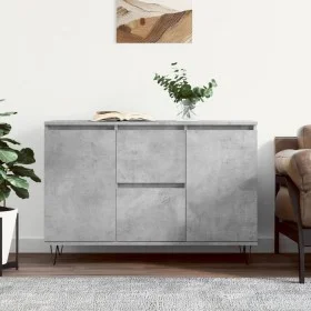 Concrete gray engineered wood sideboard 104x35x70 cm by vidaXL, Sideboards - Ref: Foro24-827208, Price: 93,33 €, Discount: %