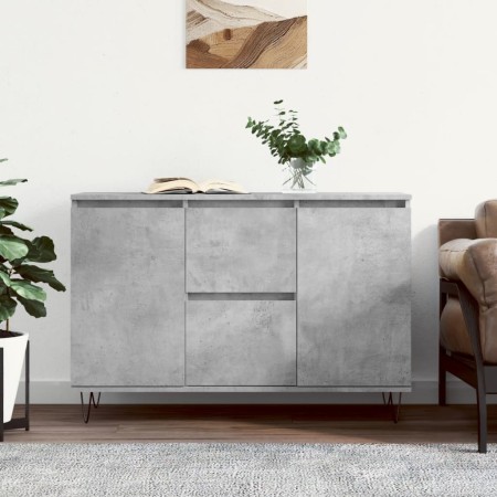 Concrete gray engineered wood sideboard 104x35x70 cm by vidaXL, Sideboards - Ref: Foro24-827208, Price: 94,53 €, Discount: %