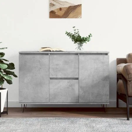 Concrete gray engineered wood sideboard 104x35x70 cm by vidaXL, Sideboards - Ref: Foro24-827208, Price: 93,33 €, Discount: %