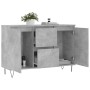 Concrete gray engineered wood sideboard 104x35x70 cm by vidaXL, Sideboards - Ref: Foro24-827208, Price: 94,53 €, Discount: %