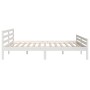 Weißer Massivholzbettrahmen 200x200 cm von vidaXL, Betten und Lattenroste - Ref: Foro24-814840, Preis: 171,98 €, Rabatt: %