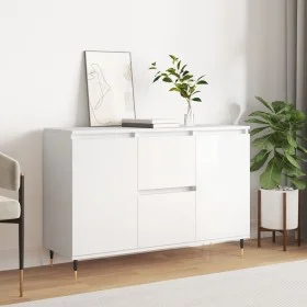 Glossy white engineered wood sideboard 104x35x70 cm by vidaXL, Sideboards - Ref: Foro24-827198, Price: 107,84 €, Discount: %