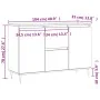 Glossy white engineered wood sideboard 104x35x70 cm by vidaXL, Sideboards - Ref: Foro24-827198, Price: 107,84 €, Discount: %