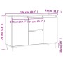 Hochglanzweißes Sideboard aus Holzwerkstoff, 104 x 35 x 70 cm von vidaXL, Sideboards - Ref: Foro24-827198, Preis: 107,46 €, R...
