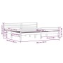 Weißer Massivholzbettrahmen 200x200 cm von vidaXL, Betten und Lattenroste - Ref: Foro24-814840, Preis: 171,98 €, Rabatt: %