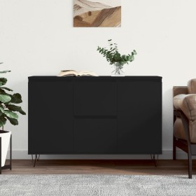 Black engineered wood sideboard 104x35x70 cm by vidaXL, Sideboards - Ref: Foro24-827205, Price: 111,30 €, Discount: %