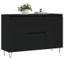 Black engineered wood sideboard 104x35x70 cm by vidaXL, Sideboards - Ref: Foro24-827205, Price: 109,67 €, Discount: %