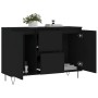 Black engineered wood sideboard 104x35x70 cm by vidaXL, Sideboards - Ref: Foro24-827205, Price: 111,30 €, Discount: %