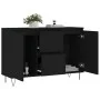 Black engineered wood sideboard 104x35x70 cm by vidaXL, Sideboards - Ref: Foro24-827205, Price: 109,67 €, Discount: %