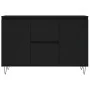 Black engineered wood sideboard 104x35x70 cm by vidaXL, Sideboards - Ref: Foro24-827205, Price: 109,67 €, Discount: %