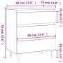 Sideboard aus geräuchertem Eichensperrholz, 60 x 35 x 70 cm von vidaXL, Sideboards - Ref: Foro24-827185, Preis: 58,82 €, Raba...