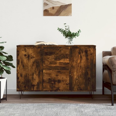 Sideboard aus geräuchertem Eichenholzwerkstoff, 104 x 35 x 70 cm von vidaXL, Sideboards - Ref: Foro24-827209, Preis: 86,38 €,...