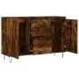 Smoked oak engineered wood sideboard 104x35x70 cm by vidaXL, Sideboards - Ref: Foro24-827209, Price: 85,32 €, Discount: %