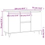 Sideboard aus geräuchertem Eichenholzwerkstoff, 104 x 35 x 70 cm von vidaXL, Sideboards - Ref: Foro24-827209, Preis: 86,38 €,...