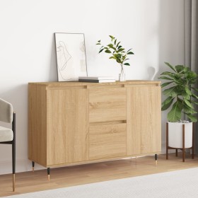 Sideboard aus Sonoma-Eichenholzwerkstoff, 104 x 35 x 70 cm von vidaXL, Sideboards - Ref: Foro24-827199, Preis: 101,94 €, Raba...