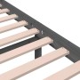 Gray solid wood bed frame 200x200 cm by vidaXL, Beds and slatted bases - Ref: Foro24-814841, Price: 102,54 €, Discount: %